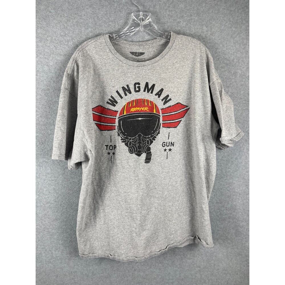 Top Gun Maverick T Shirt Men's Size 2XL‎ Gray Flight Helmet Rooster Wingman Tee